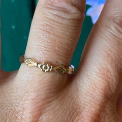 Solid Gold Tudor Rose Ring