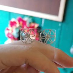 Solid Silver Sacred Geometry Studs
