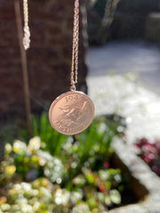 Sterling Silver English Farthing Necklace