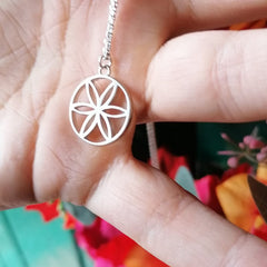 Solid Silver Sacred Geometry Necklace