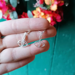 Small Solid Silver Sacred Geometry Earrings
