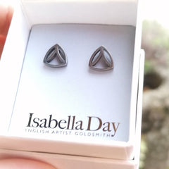 Small Solid Silver Sacred Geometry Studs