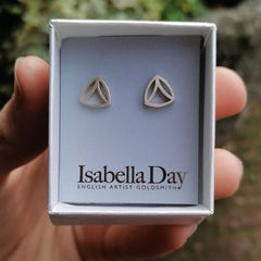 Small Solid Silver Sacred Geometry Studs