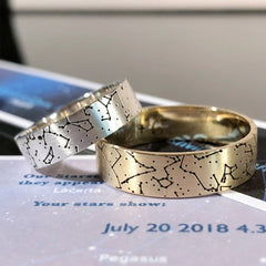 Men's Star Map Engagement Ring