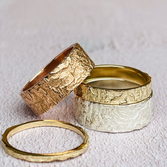 Sterling Silver Bark Textured Ring