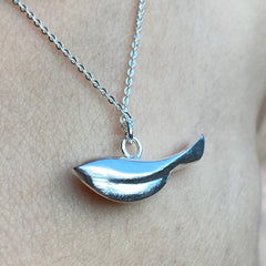 Solid Sterling Silver Hand-Carved Bird Pendant