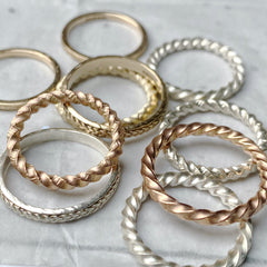 Solid gold rings hand made devon
