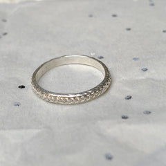 Solid silver plait ring hand made