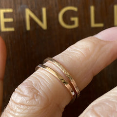 Solid Silver or Gold Simple Stack Ring