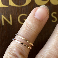 Solid Silver or Gold Simple Stack Ring